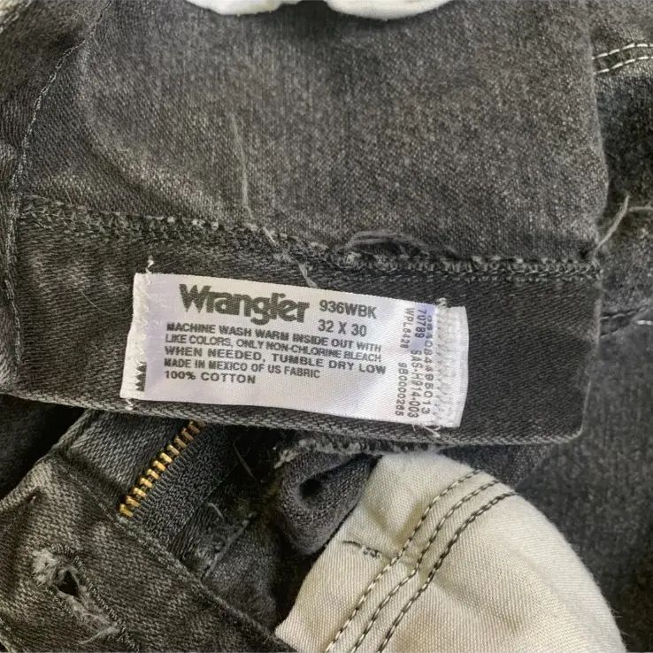90's Wrangler 936WBK Black Denim 32×30 ④ ラングラー ブラック