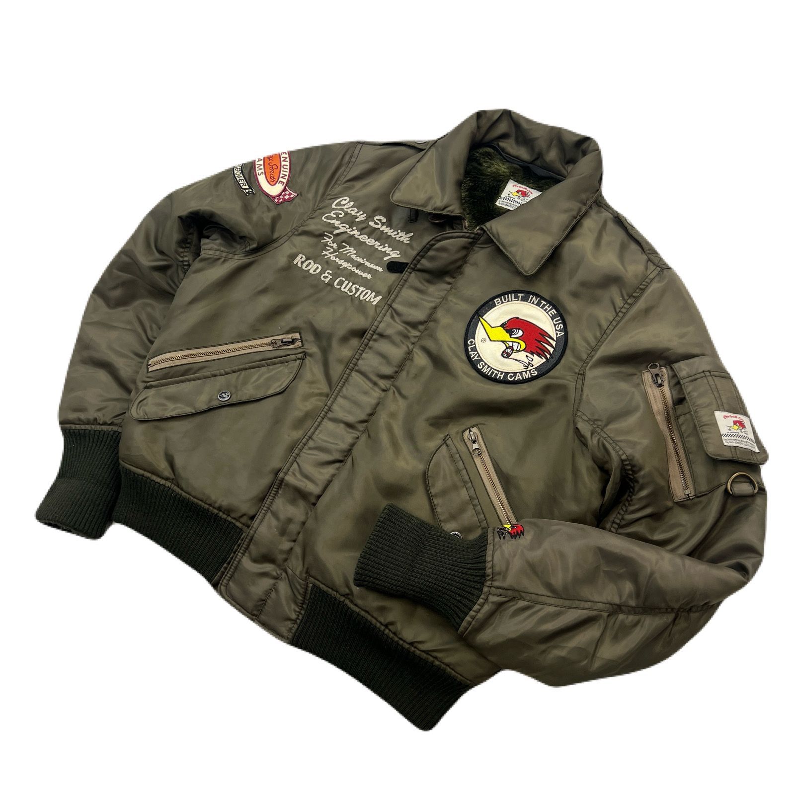 clay smith クレイスミス 刺繍 ワッペンジャケット 裏メッシュ Mサイズ