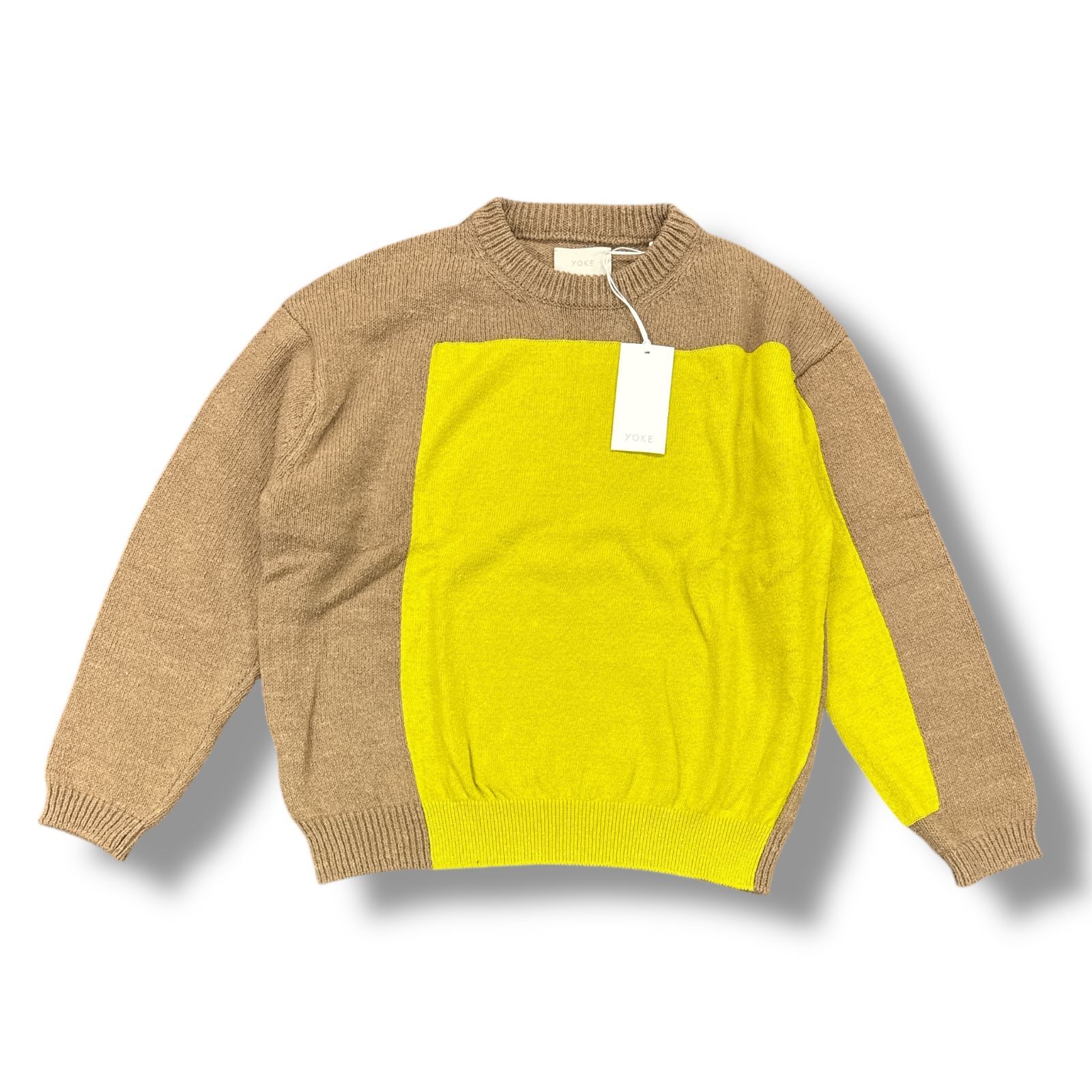 参考上代46200円 未使用品 YOKE 24SS INTARSIA CREWNECK SWEATER 