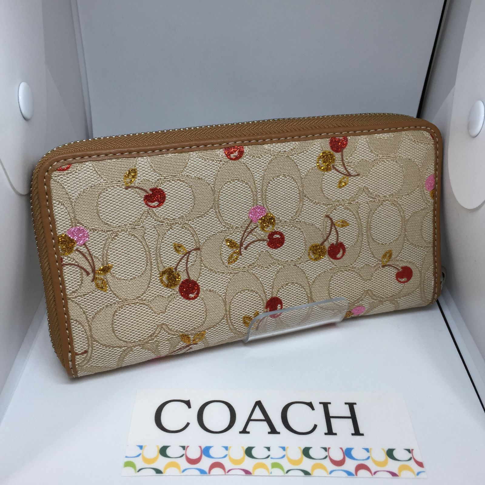 COACH】【正規品】F31563 チェリー ラメ - 長財布