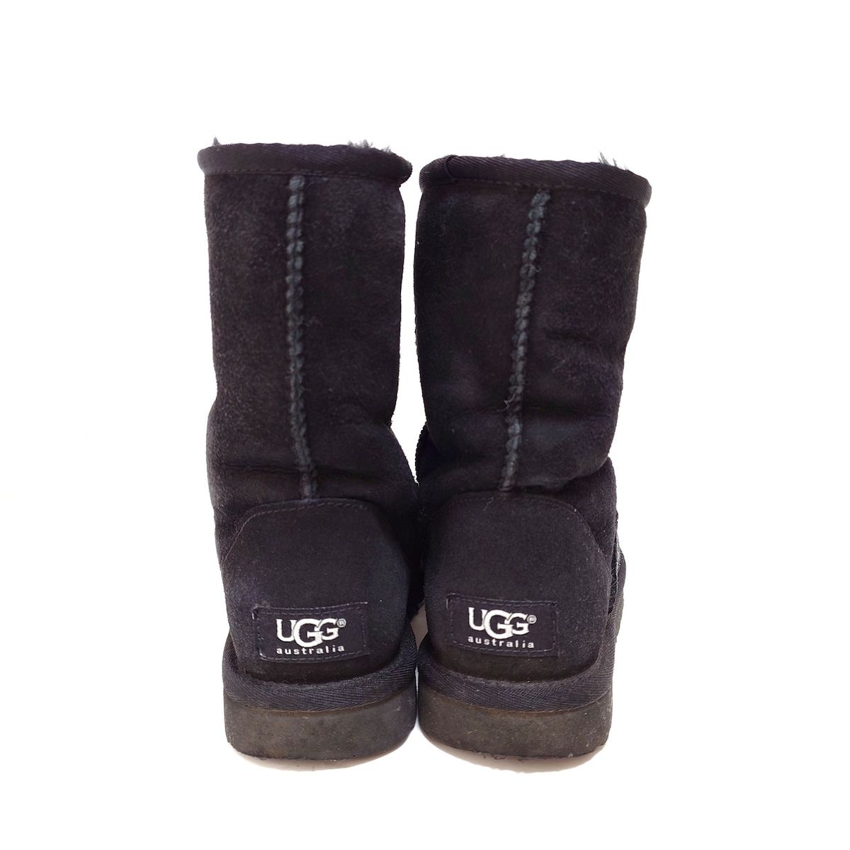 UGG(アグ) ショートブーツ 22 レディース クラシックショート 5825 黒 ムートン