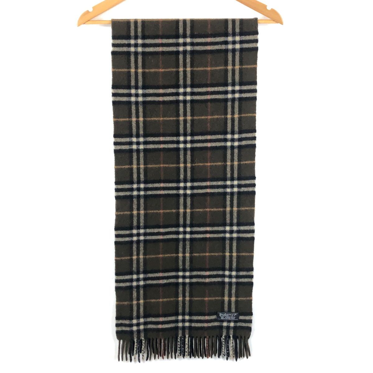 古着】 Burberrys of london ウール マフラー チェック柄 やや厚手