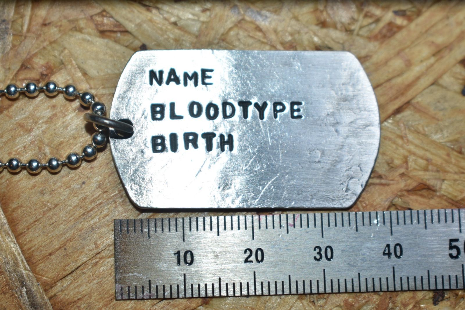 silver950 dog tag handmade - メルカリ