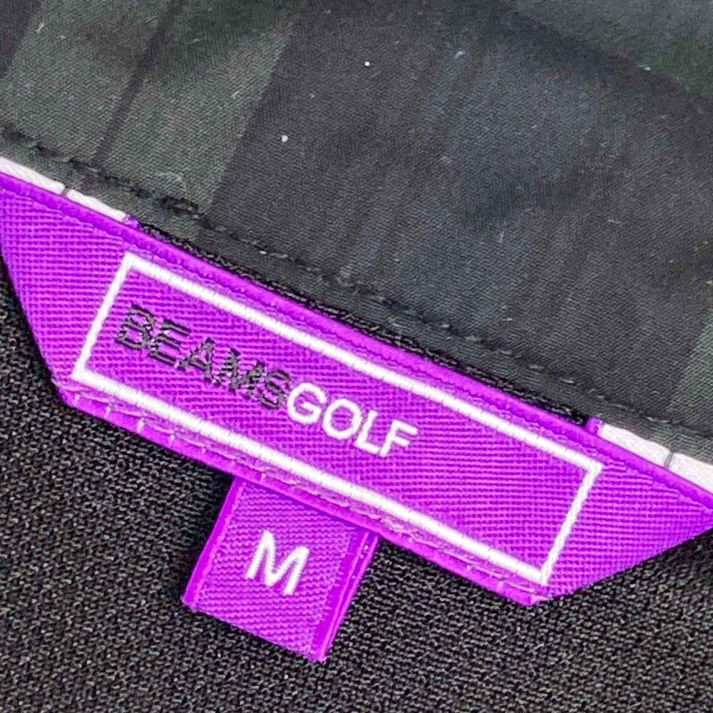 サイズ：M BEAMS GOLF ビームスゴルフ ジップベスト チェック柄