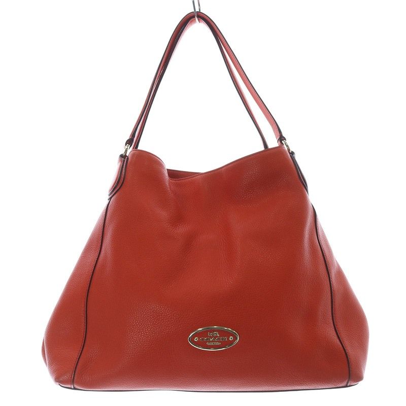 コーチ レザートートバッグ ハンドバッグ 赤 COACH コーチ ショルダー