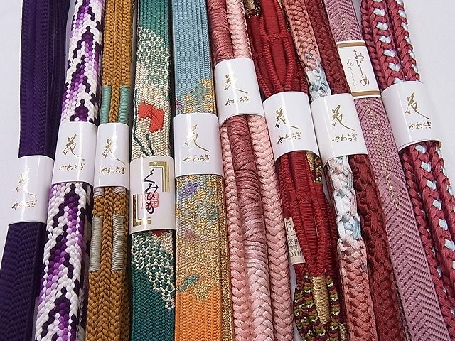 平和屋2□和装小物 帯締め全て未使用10本 花やわらぎ 高麗組 くみひも