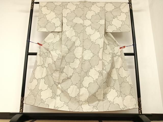 平和屋着物 上質な紬 舞花文 正絹 AABB6322zg