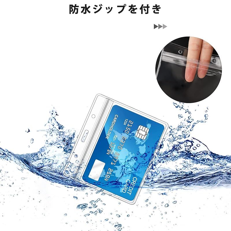 : ネームホルダー idカードホルダーSegarty 名札 横型 社員証 通学通勤 50枚 ファッション 防水機能 イベント用 展示会 名刺 パスケースpvc製 カード 緑の