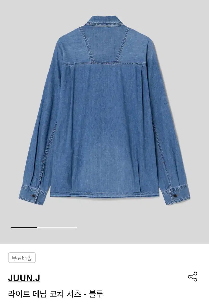 ジュンジェイ ライト デニム コーチシャツ 48