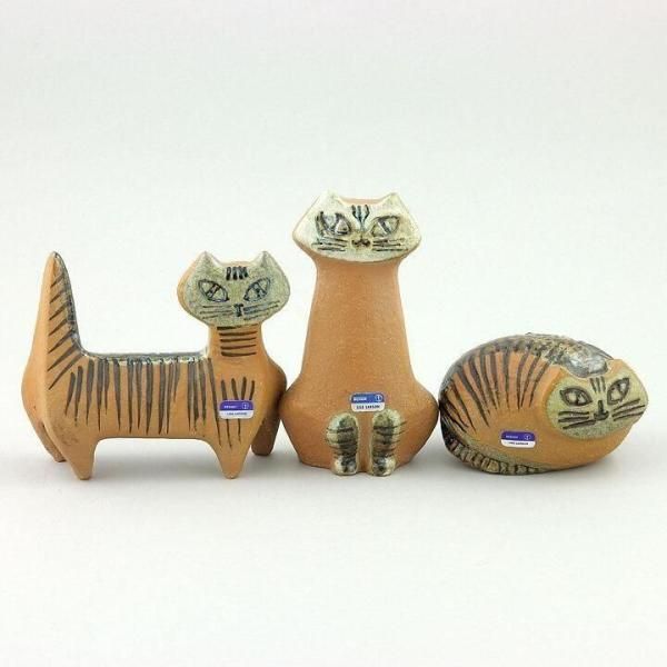 ヴィンテージオブジェ Lisa Larson Katt（4本脚で立つ猫） リサ