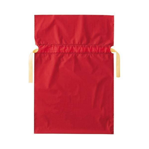 まとめ 店研創意 ストア エキスプレス梨地リボン付ギフトバッグ レッド 24cm 1パック 20枚 ×5セット