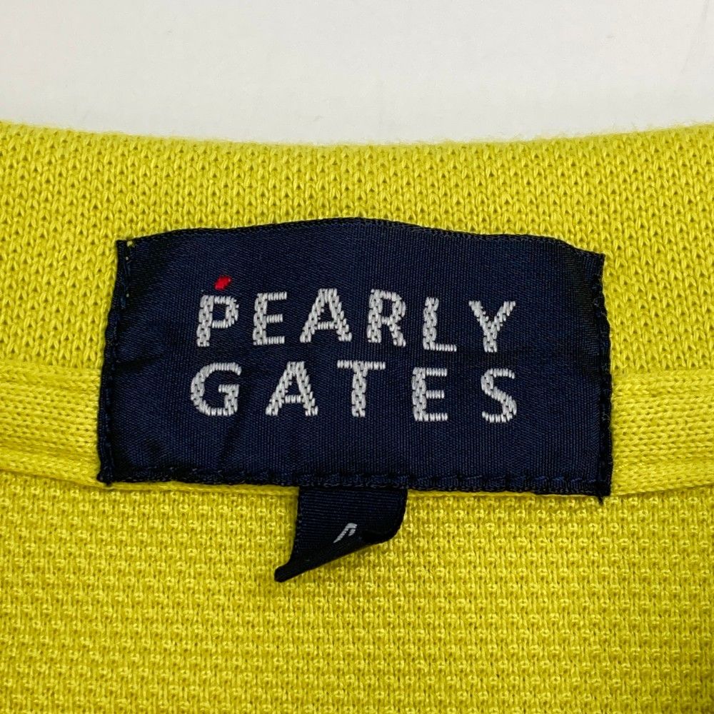 美品　PEARLY GATES 蛍光イエロー ポロシャツ サイズ4 PEARLY GATES イエローポロシャツ サイズ4 - メルカリ