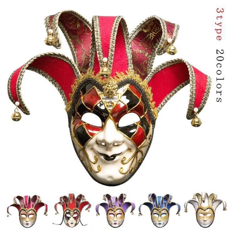 ピエロ マスク 半面 コスプレ ピエロ 仮装 コスチューム サーカス