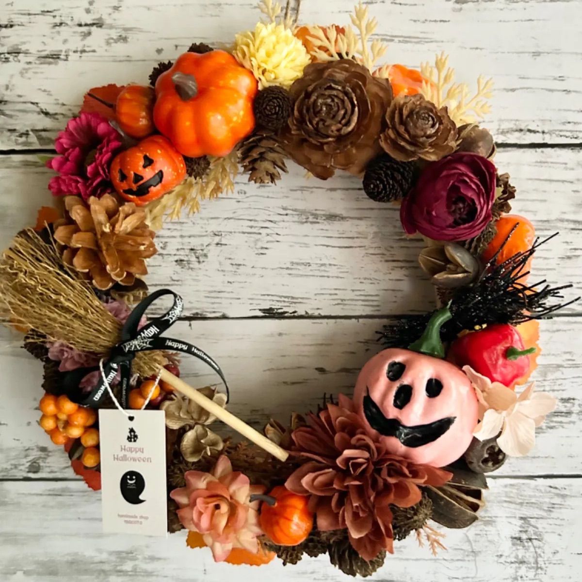 ハロウィンリース　HALLOWEEN   ハーフリース