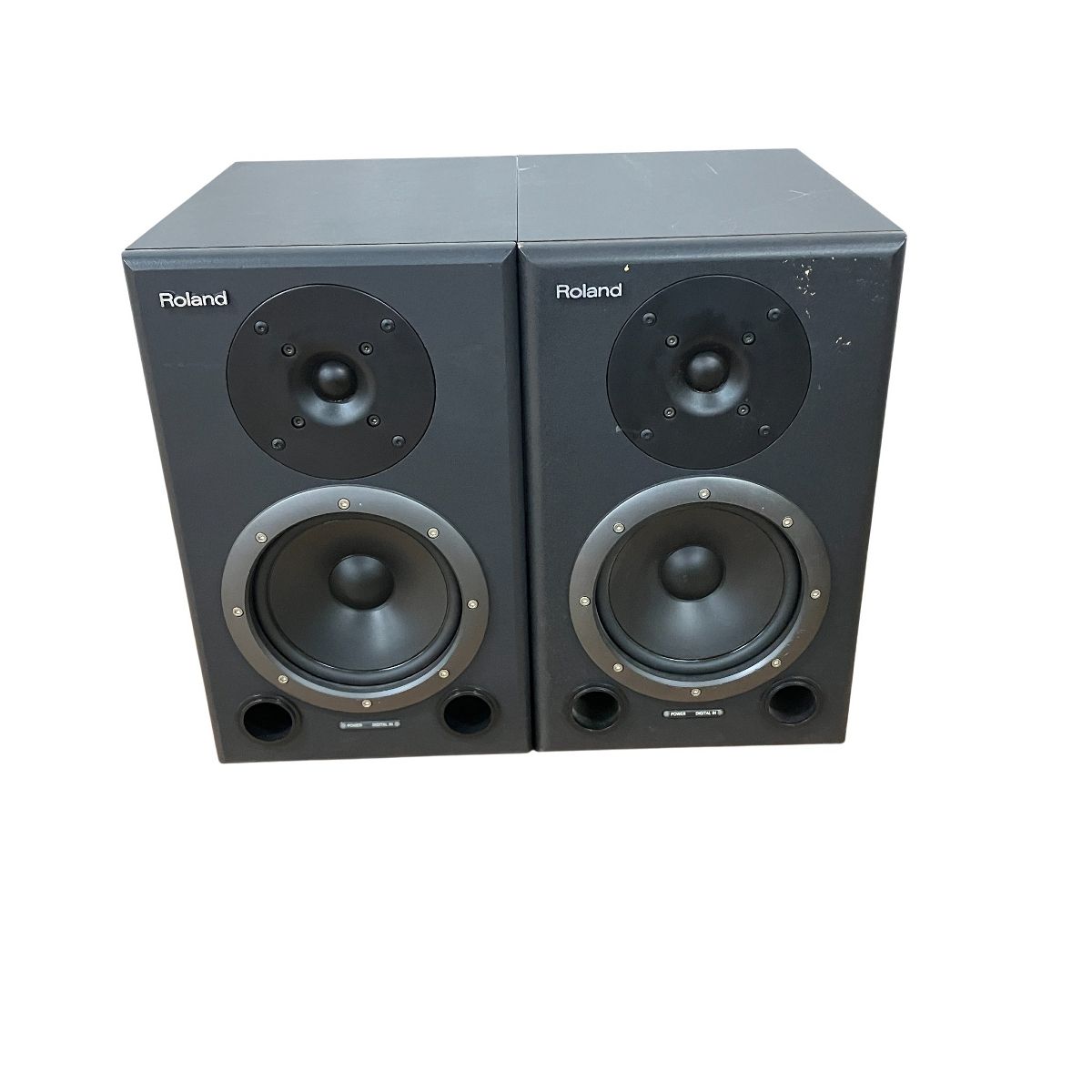 Roland DS-90 モニタースピーカー ペア 2ウェイ パワードスタジオモニター 音響機材 ジャンク S10528678