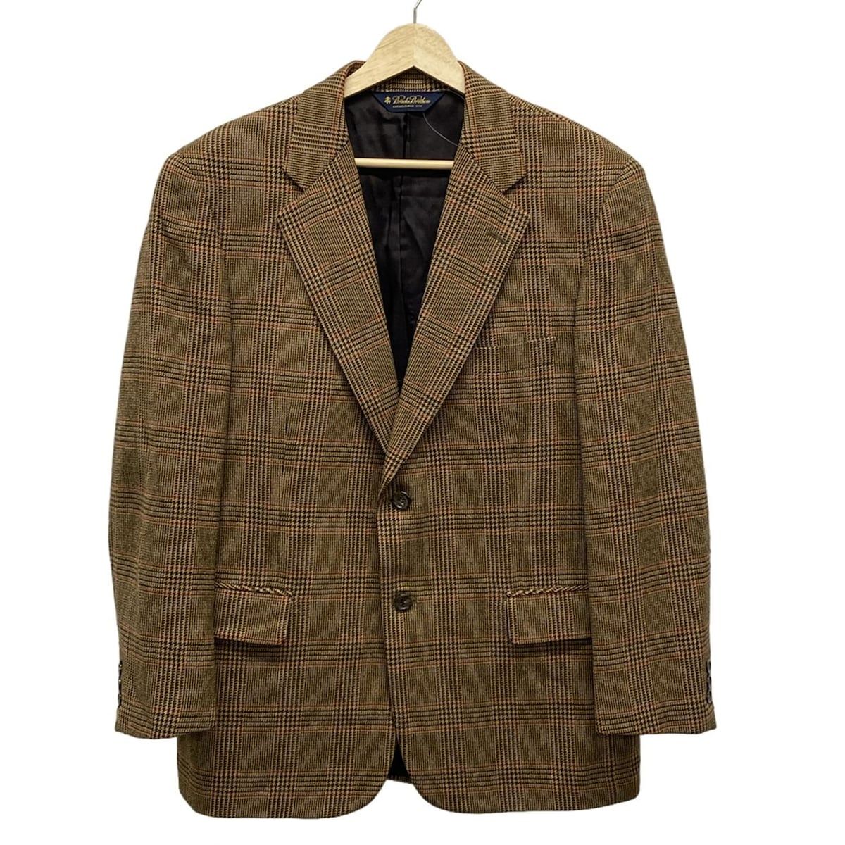 BrooksBrothers ブルックスブラザーズ ジャケット サイズ39SHT メンズ - ブラウン×マルチ 長袖|秋|冬|肩パット|チェック柄|カシミヤ混