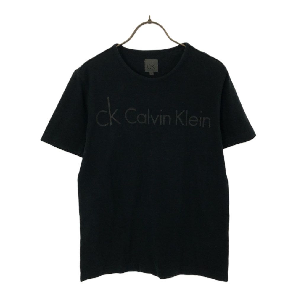 Calvin klein カルバンクライン ロゴプリント 半袖 Tシャツ M ブラック メンズ 古着