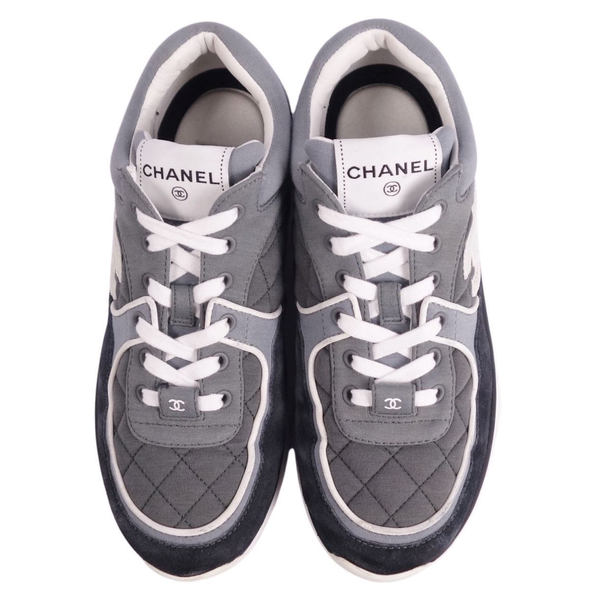 美品 シャネル CHANEL スニーカー 23SS G40184 ココマーク マ - メルカリ