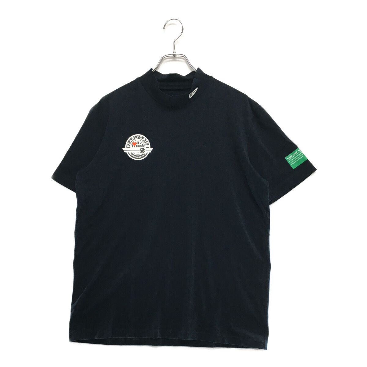 メンズ パーリーゲイツ PEARLY GATES 半袖シャツ 7 XXL 濃紺 ネイビー モックネック ストレッチ