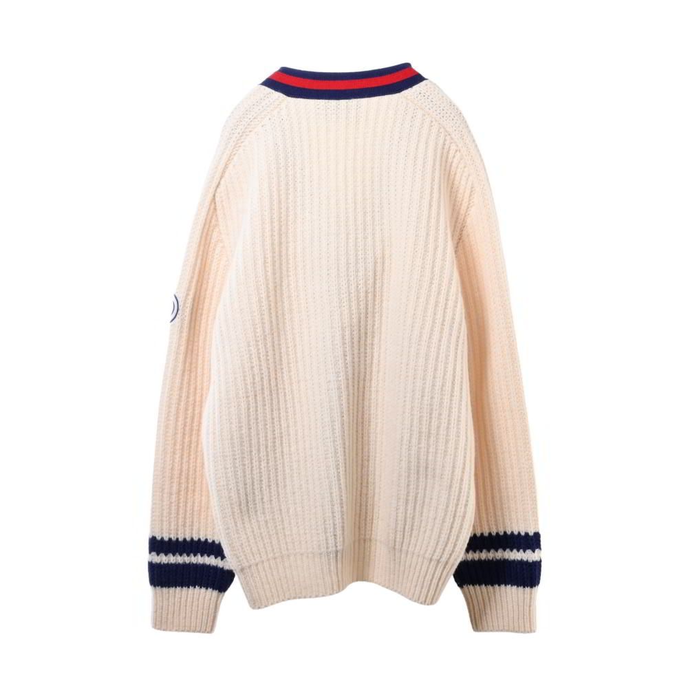 GUCCI - GUCCI アップリケ付き ウール ニットカーディガン GUCCI - GUCCI アップリケ付き ウール ニットカーディガンの通販