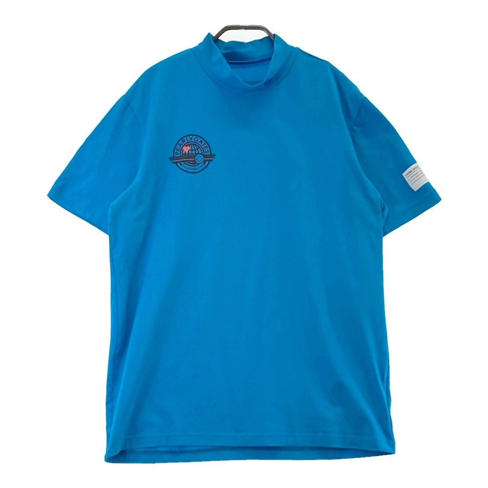 サイズ：6 PGG PEARLY GATES パーリーゲイツ  半袖ハイネックTシャツ  ホワイト系 [240101427027] ゴルフウェア メンズ ストスト PEARLY GATES パーリーゲイツ 2024年モデル ハイネック半袖T