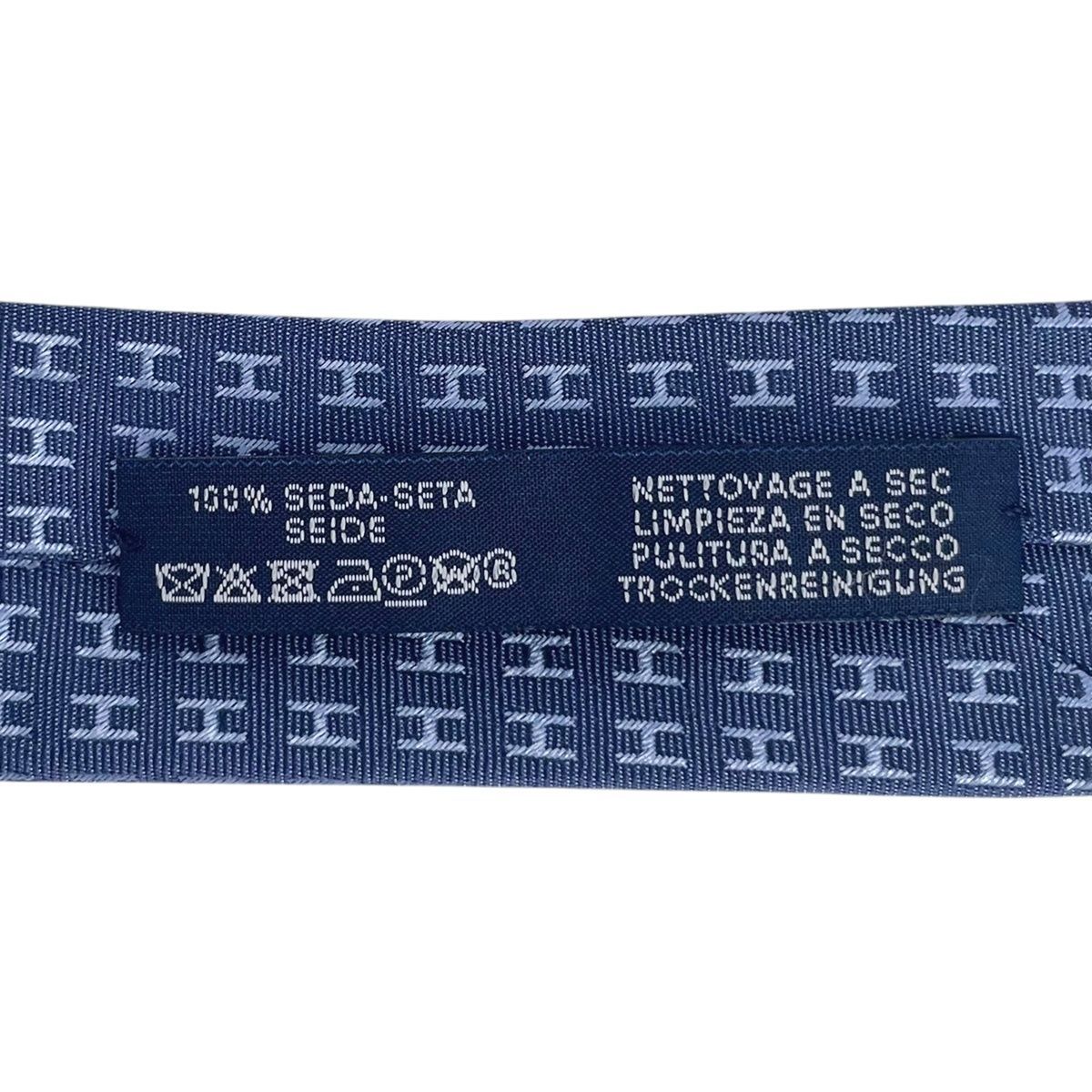 中古】 HERMES エルメス ネクタイ H織りタイ 7 cm 《ファソネ H》H