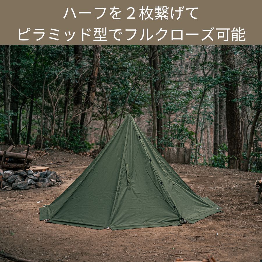 CAMPLUS】ミリタリースタイルテント フル ソロテント ワンポールテント