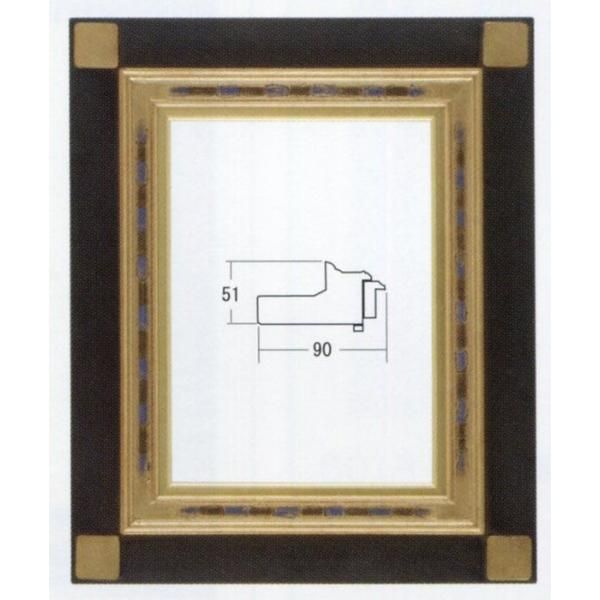額縁 油絵/油彩額縁 木製フレーム 手作り ハンドメイド アクリル付 6237 サイズ F3号 ブラック - メルカリ