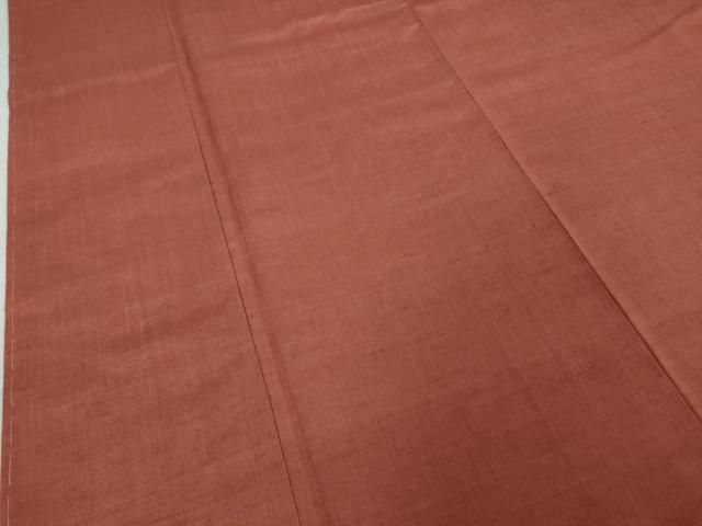 平和屋本店□極上 草木染結城玉紬 結織苑 色無地 今様色 証紙付き 逸品  