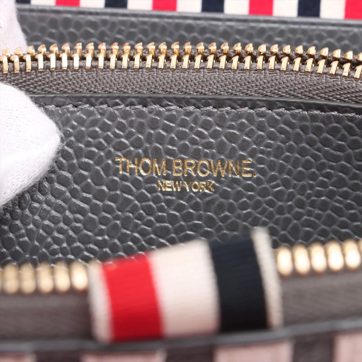 新品同様 トムブラウン レザー コインケース ウォレット ラウンド  