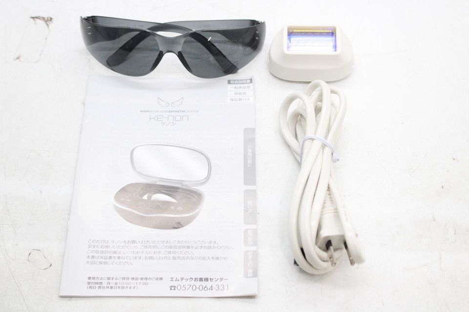 家庭用脱毛器　KE-NON ケノン Ver.8.7 カートリッジ無し エムテック ケノン ver.8.7 カートリッジ2個 脱毛器 フラッシュ