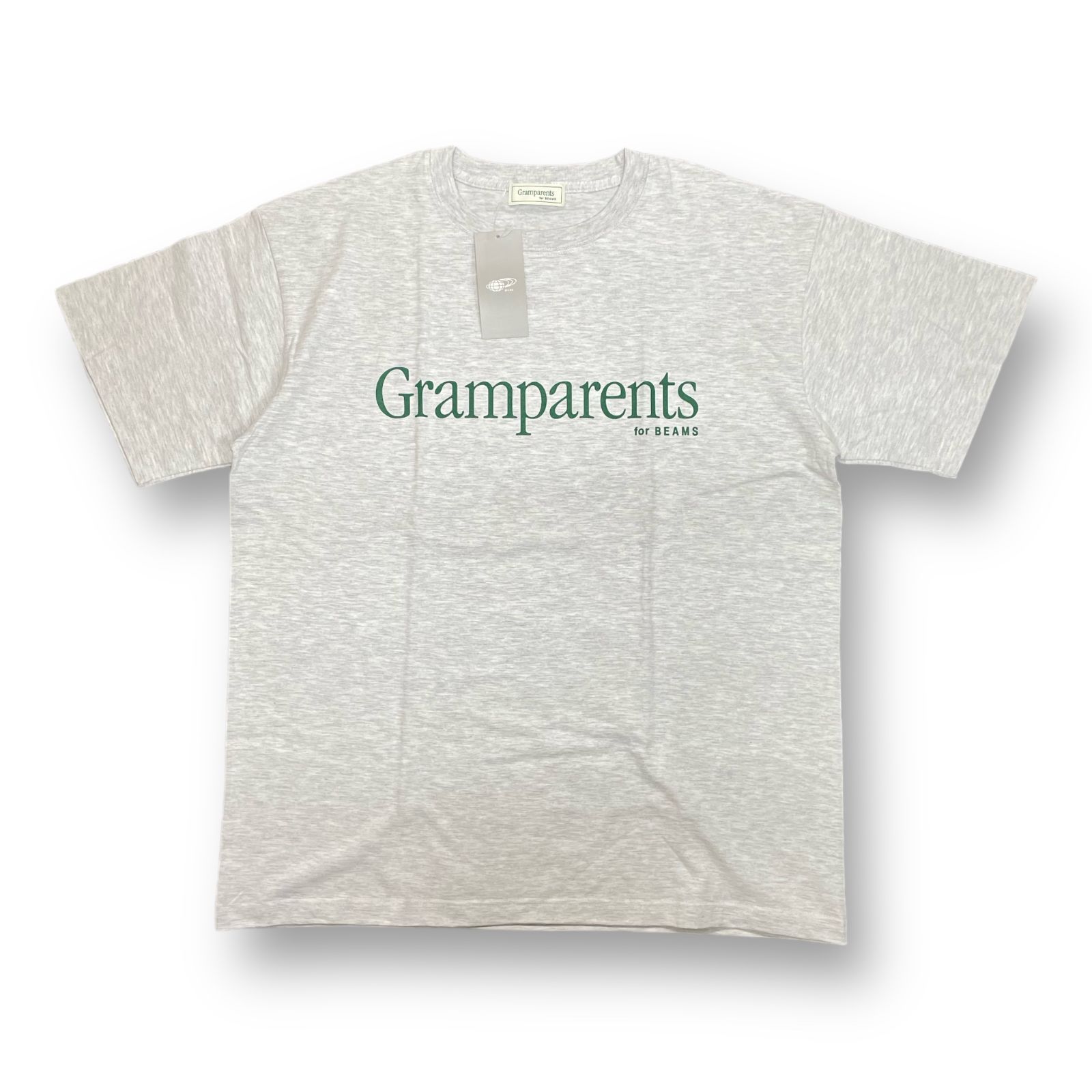 新品 Gramparents for BEAMS コラボ ロゴ プリント クルーネック T 