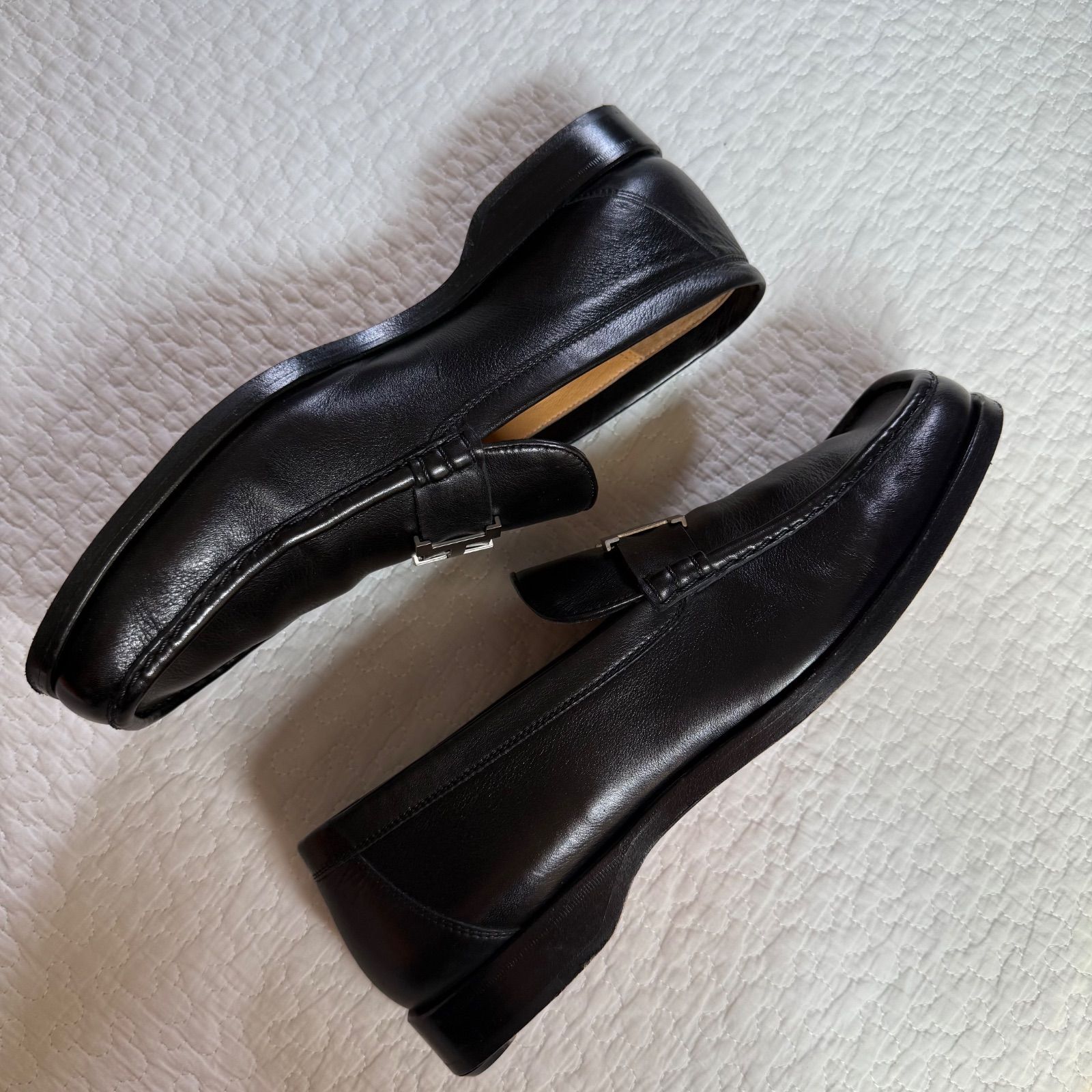 美品 エルメス HERMES ローファー モカシン コンスタンス Hロゴ
