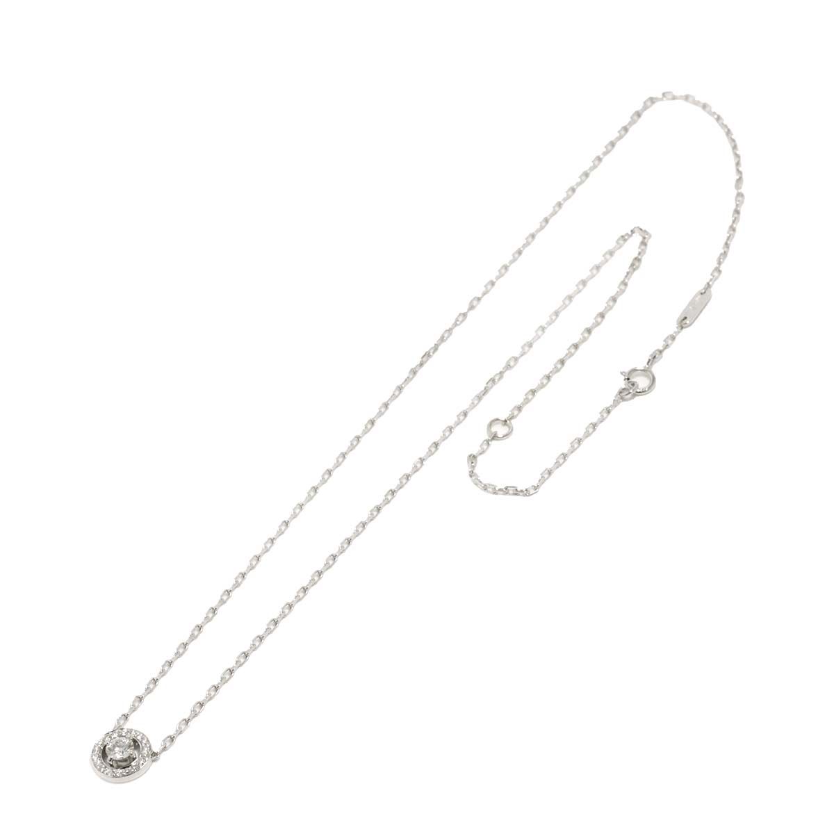 ブシュロン BOUCHERON アバ ダイヤ ネックレス 43cm K18 WG ホワイト  