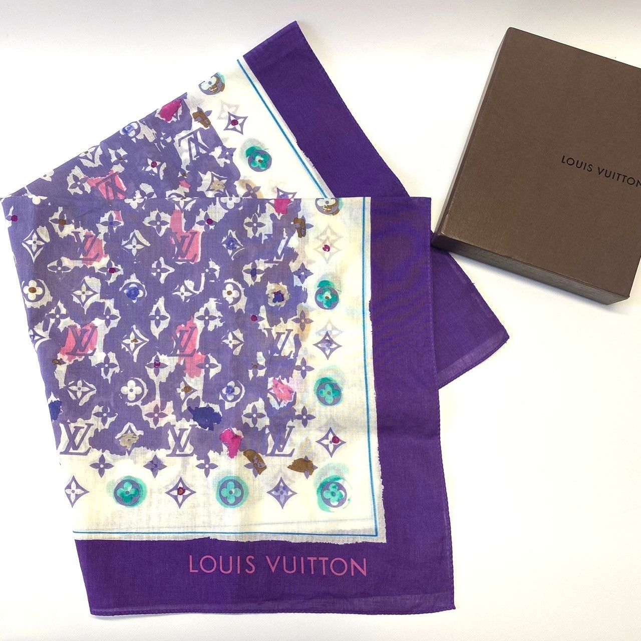 0720 LOUIS VUITTON ルイヴィトン エピス ハンカチーフ スカーフ 美品 