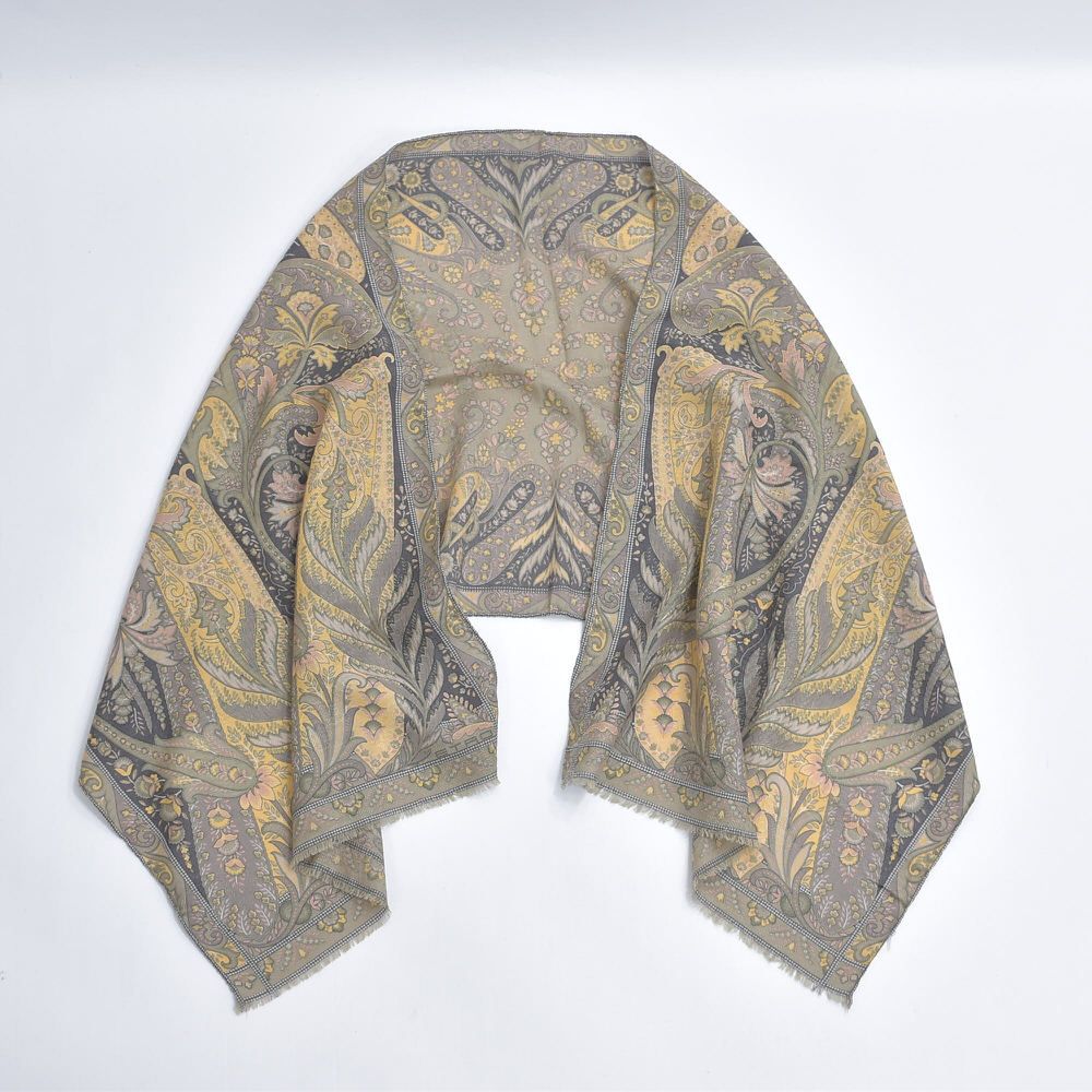 エトロ ETRO ヴィンテージ ストール マフラー ペイズリー柄 ウール