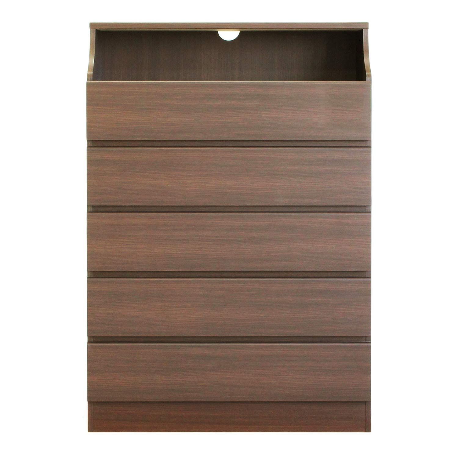 白井産業 チェスト タンス 衣類 収納 ダークブラ