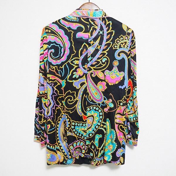 apc レオナール LEONARD ジャケット M 黒 マルチ ジュエリー柄