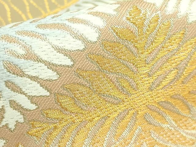 平和屋本店□極上 皇室献上作家 北出与三郎 六通柄 本袋帯 唐織 瑞雲