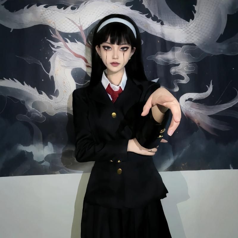 第五人格 コスプレ衣装 女夢の魔女 川上富江 信者制服 コスプレ 漫画展 演出服 セット ウィッグ付き コスプレ ハロウィン クリスマス 制服