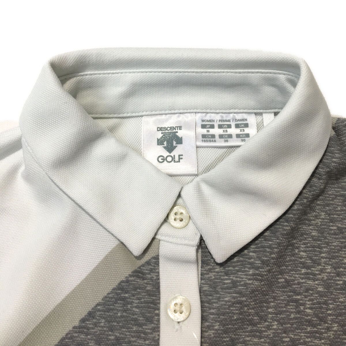 coco 中古 デサントゴルフ DESCENTE GOLF レディース 半袖ポロシャツ M 黒  ブラック  シンプル 0000094613-2.jpg