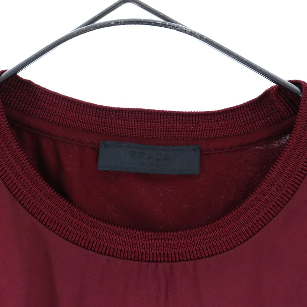 【PRADA】コットン Tシャツ★ボルドー★S ボルドー コットン Tシャツ | PRADA