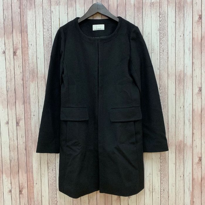 エムプルミエ ブラック M-Premier BLACK コート ノーカラー ウール  