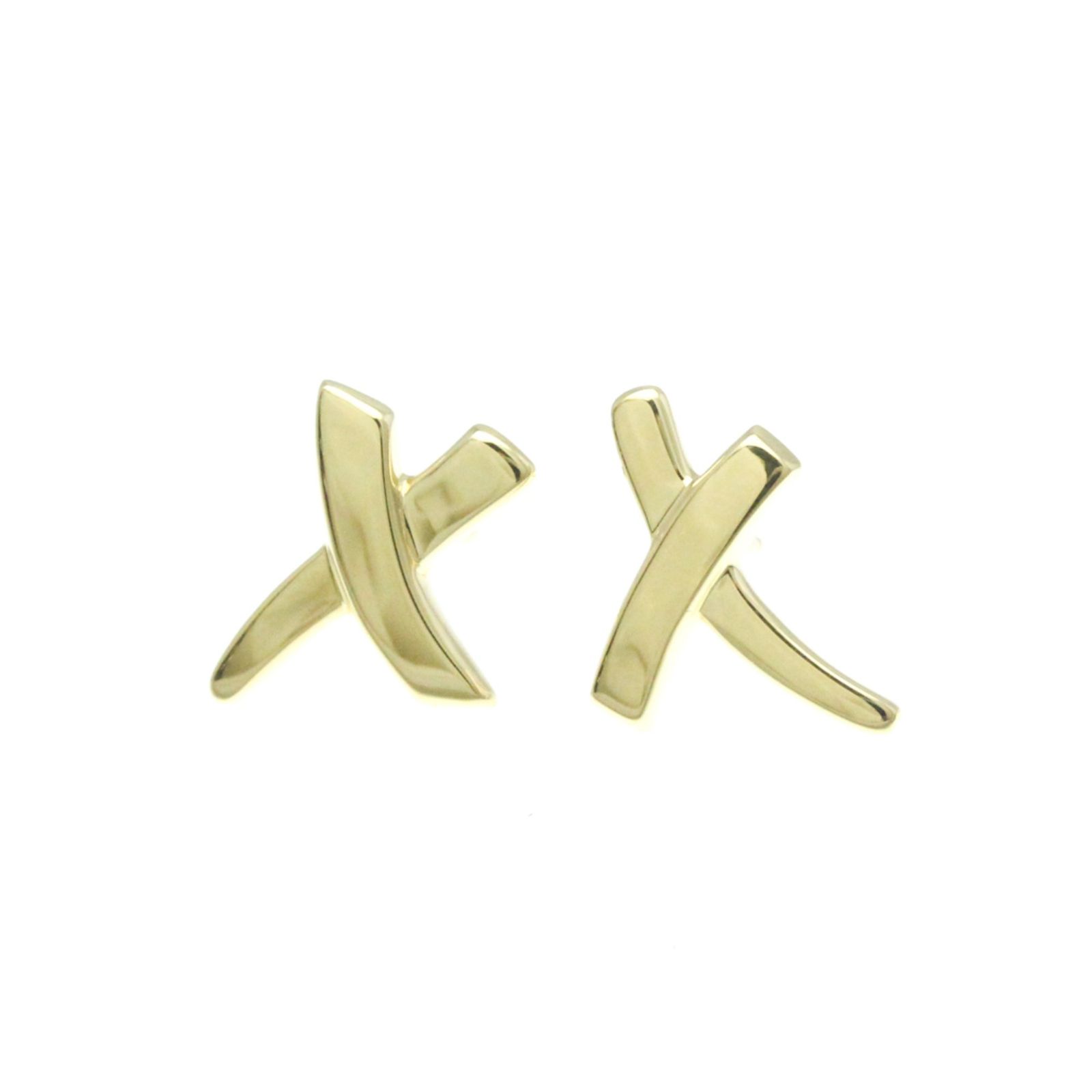 ティファニー Tiffany キス ピアス 無し K18イエローゴールド K18YG スタッドピアス ゴールド