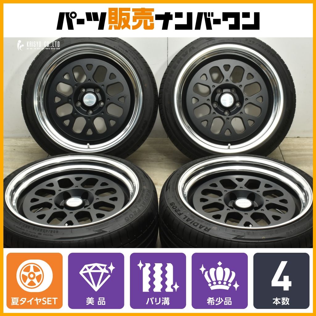 美品 バリ溝】WORK Seeker GX 18in 9.5J +20 PCD114.3 MINERVA F205 