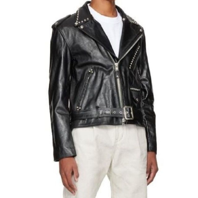 新品 sacai x schott サカイ ショット 22AW 別注 Leather Studs