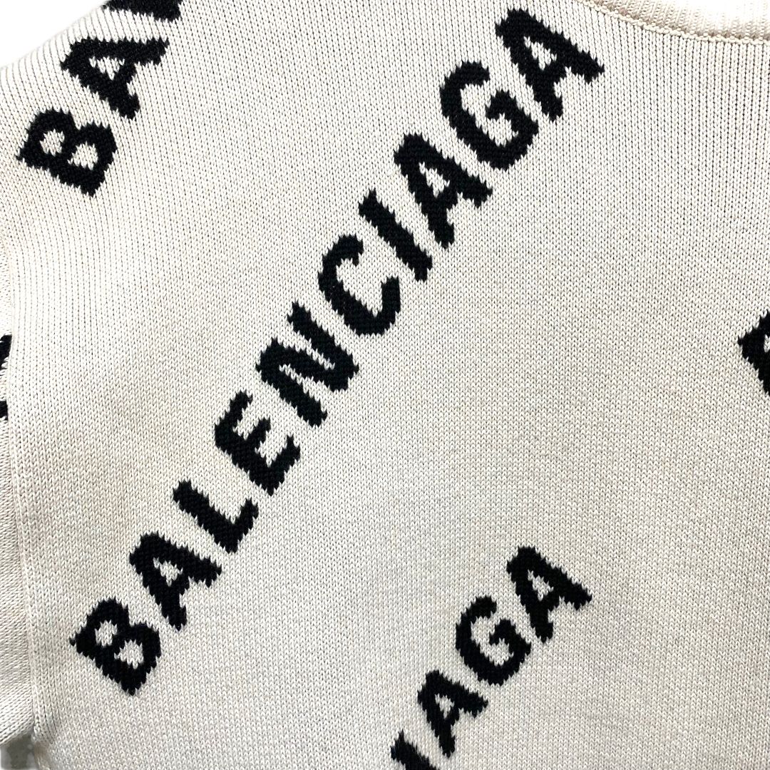 BALENCIAGA 21AW CREWNECK ダイアゴナルロゴニット サイズXS