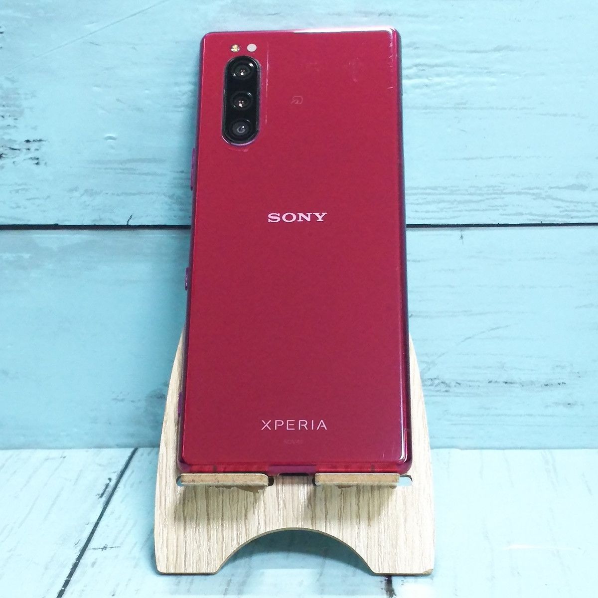 au Xperia5 SOV41 レッド 本体 白ロム SIMロック解除済み SIMフリー