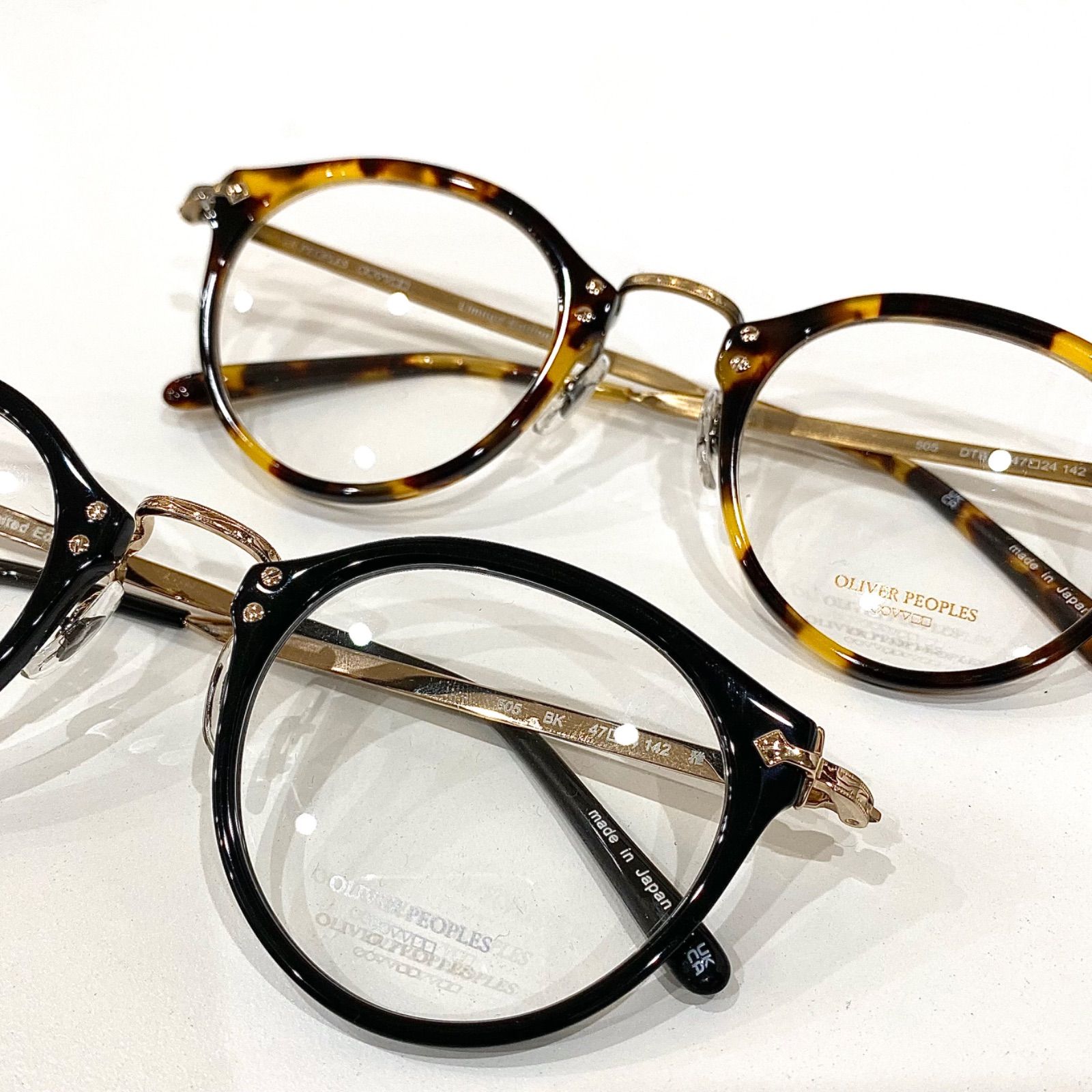 新品未使用】OLIVER PEOPLES オリバーピープルズ Limited Edition 雅 リミテッドエディション 日本製 505 DTB  べっ甲調 彫刻デザインメタルテンプル ボストン メガネ 眼鏡 サングラス アイウェア 7953 定価3.4万 - メルカリ