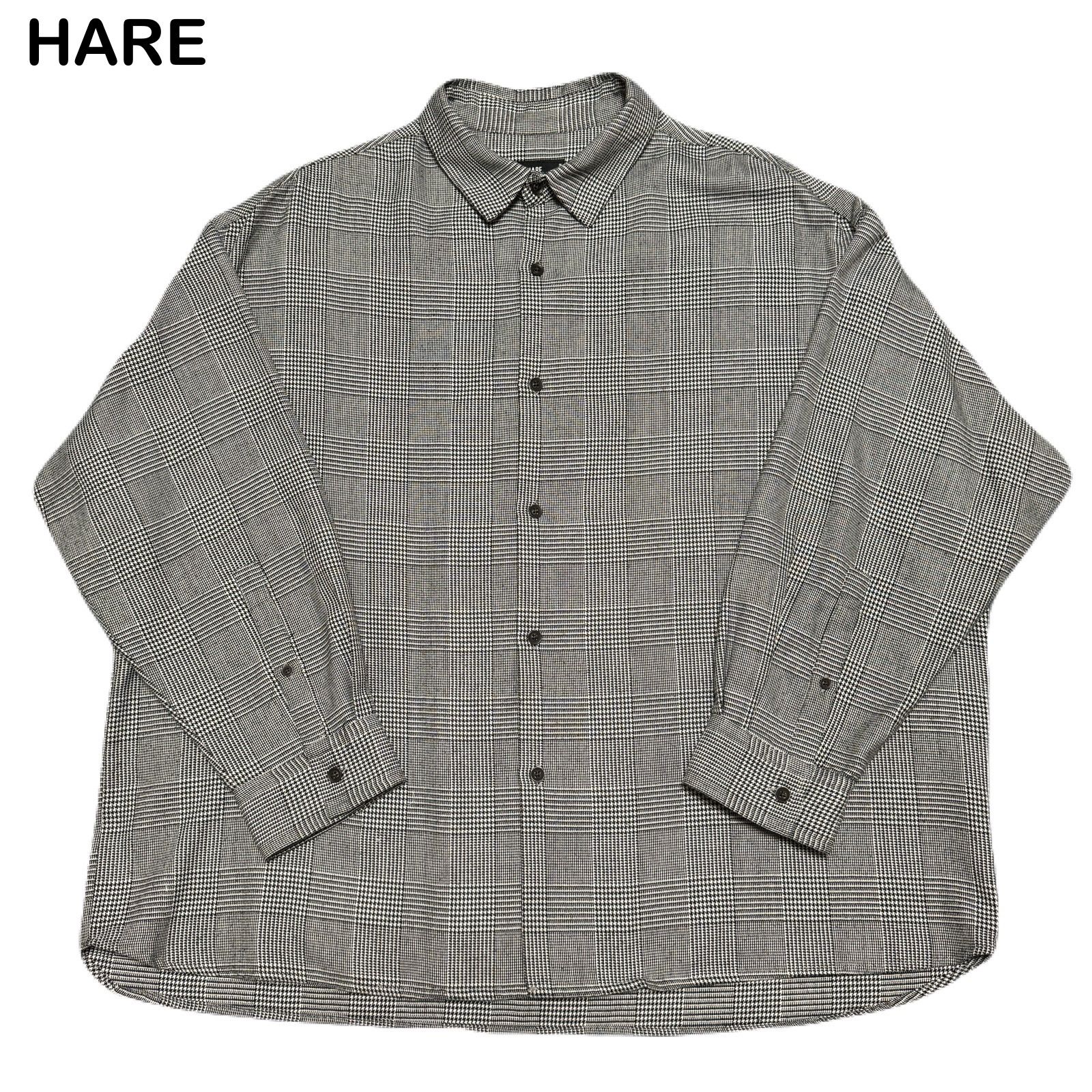 HARE ハレ モノトーン チェック柄 ビッグシルエット オーバー